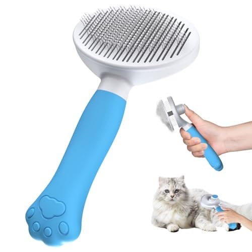 Zivacate Katzenb&uuml;rste Hundeb&uuml;rste [Ergonomischer Griff & Ein-Klick-Reinigung] Werkzeug f&uuml;r kurz- & l